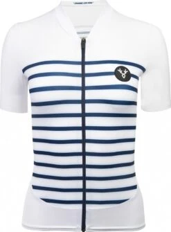 LeBram Ventoux Women's Short Sleeve Jersey White Blue Tailored Fit -Pinnacle Cycling 17308085f6d6c230e7ab8.87961399