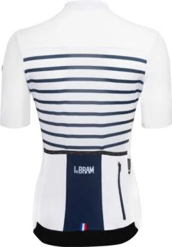 LeBram Ventoux Women's Short Sleeve Jersey White Blue Tailored Fit -Pinnacle Cycling 17308085f6d6c2874a5f6.74167719