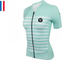 LeBram Ventoux Women's Short Sleeve Jersey White Blue Tailored Fit -Pinnacle Cycling 17308145f721152a2fee3.97535444