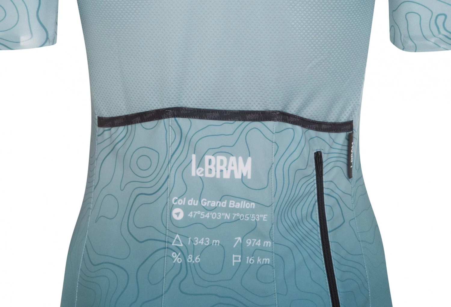 LeBram Women's Grand Ballon Blue Tailored Fit Short Sleeve Jersey 7 LeBram Women's Grand Ballon Blue Tailored Fit Short Sleeve Jersey - Image 5