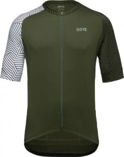 Gore Wear C5 Olive White Short Sleeve Jersey