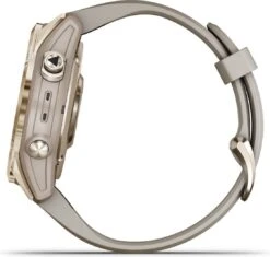 Garmin Fenix 7S Sapphire Solar Titanium Sport Watch Light Gold / Beige -Pinnacle Cycling 218570661e03d3f9bfac2.18595213